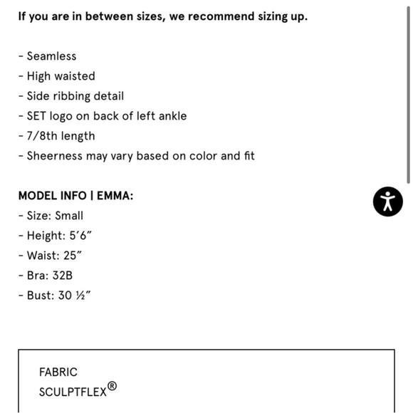 NWOT Set Active Size:XS/S Sculptflex Black Leggings - Picture 7 of 11